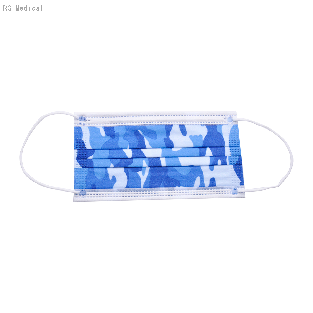 Disposable 3Ply Blue Clear Respirator Facial Mask