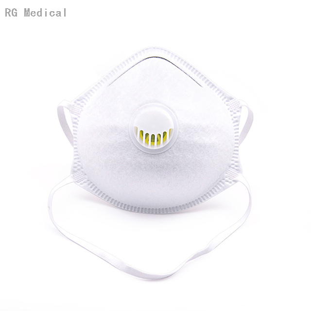 Cup Disposable PFE99 Respirator with Valve White Headbands