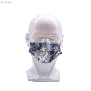 Sky Blue Camouflage Style 3 Ply Disposable Face mask